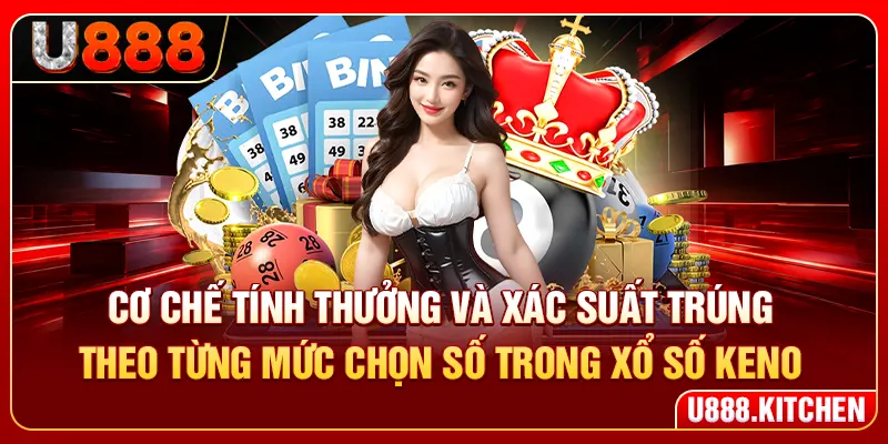 Cơ chế tính thưởng và xác suất trúng theo từng mức chọn số trong xổ số Keno
