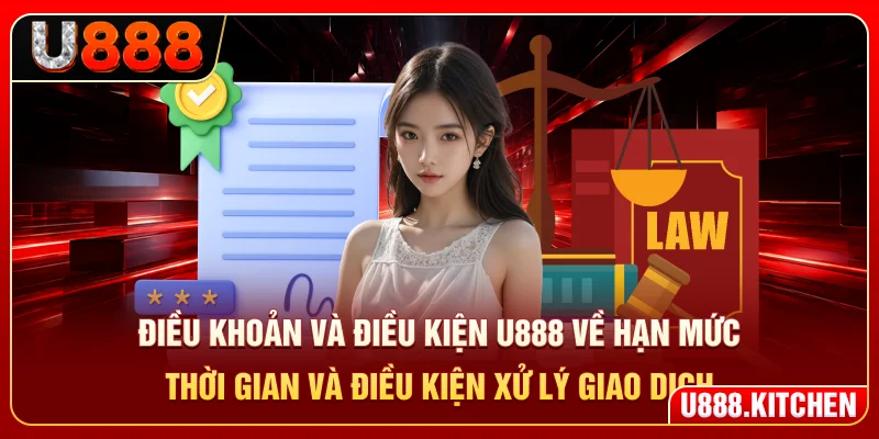 Điều khoản và điều kiện U888 về hạn mức, thời gian và điều kiện xử lý giao dịch