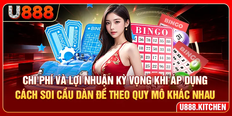 Chi phí và lợi nhuận kỳ vọng khi áp dụng cách soi cầu dàn đề theo quy mô khác nhau